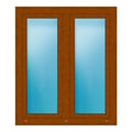 Zweiflügeliges Fenster 111,3x130 cm Golden Oak genarbt