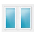 Zweiflügeliges Fenster 103x88 cm Weiß