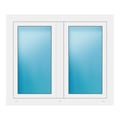 Zweiflügeliges Fenster 116x98 cm Weiß