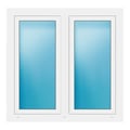 Zweiflügeliges Fenster 116x113 cm Weiß