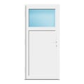 Nebeneingangstür 94x201 cm Weiß 1/3 Glas