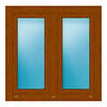 Zweiflügeliges Fenster 101x100 cm Golden Oak genarbt