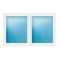 Zweiflügeliges Fenster 210x130 cm Weiß