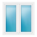 Zweiflügeliges Fenster 121x125,5 cm Weiß