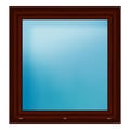 Fenster 109x114 cm Mahagoni genarbt