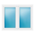 Zweiflügeliges Fenster 145x120 cm Weiß