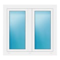 Zweiflügeliges Fenster 107x101 cm Weiß