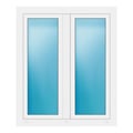 Zweiflügeliges Fenster 110x130 cm Weiß