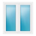 Zweiflügeliges Fenster 122x130 cm Weiß