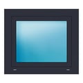 Fenster 80x70 cm Anthrazit Feinstruktur