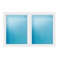Zweiflügeliges Fenster 210x140 cm Weiß
