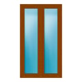 Terrassentür 120x211 cm Golden Oak genarbt