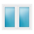 Zweiflügeliges Fenster 123x106 cm Weiß