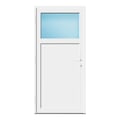 Nebeneingangstür 91x191 cm Weiß 1/3 Glas