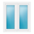 Zweiflügeliges Fenster 103,5x113,5 cm Weiß