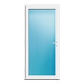 Nebeneingangstür 100x210 cm Anthrazitgrau genarbt Vollglas