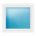 Außenansicht Fenster 100x90,5 cm Weiß