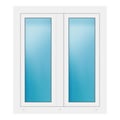Zweiflügeliges Fenster 100x115 cm Weiß