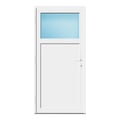 Nebeneingangstür 90x188 cm Weiß 1/3 Glas