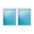 Zweiflügeliges Fenster 230x148 cm Weiß