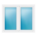 Zweiflügeliges Fenster 145x123 cm Weiß