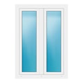 Zweiflügeliges Fenster 97x137 cm Weiß