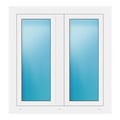 Zweiflügeliges Fenster 100x105 cm Weiß