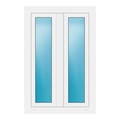 Zweiflügeliges Fenster 80x120 cm Weiß