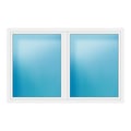 Zweiflügeliges Fenster 244x156 cm Weiß
