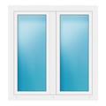 Zweiflügeliges Fenster 120x127 cm Weiß