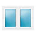 Zweiflügeliges Fenster 125x95 cm Weiß
