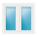 Zweiflügeliges Fenster 104x98 cm Weiß