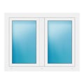 Zweiflügeliges Fenster 121x94 cm Weiß