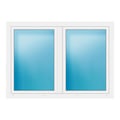 Zweiflügeliges Fenster 171x122 cm Weiß