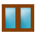 Zweiflügeliges Fenster 121x103 cm Golden Oak genarbt