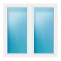 Zweiflügeliges Fenster 161x160 cm Weiß