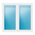 Zweiflügeliges Fenster 155x145 cm Weiß