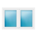 Zweiflügeliges Fenster 150x100 cm Weiß
