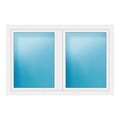 Zweiflügeliges Fenster 175x115 cm Weiß