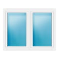 Zweiflügeliges Fenster 150x120 cm Weiß