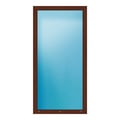 Festverglasung 100x200 cm Nussbaum genarbt
