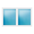 Zweiflügeliges Fenster 236,5x150,5 cm Weiß