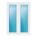 Zweiflügeliges Fenster 110x149,6 cm Weiß