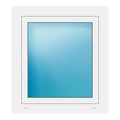 Außenansicht Fenster 75x83 cm Weiß