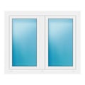Zweiflügeliges Fenster 122x101 cm Weiß