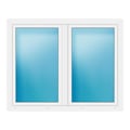 Zweiflügeliges Fenster 160x127 cm Weiß