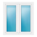 Zweiflügeliges Fenster 111x120 cm Weiß