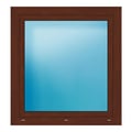 Fenster 101x108 cm Nussbaum genarbt
