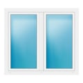 Zweiflügeliges Fenster 145x130 cm Weiß