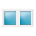 Zweiflügeliges Fenster 146x84,5 cm Weiß